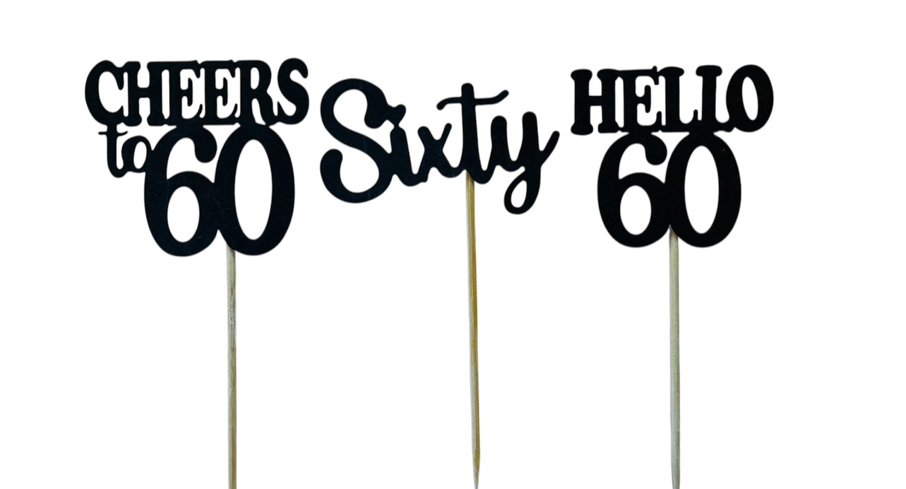 Mini 60th toppers