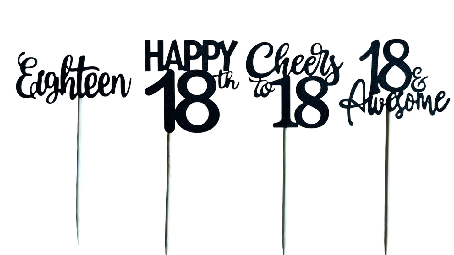 Mini 18th toppers