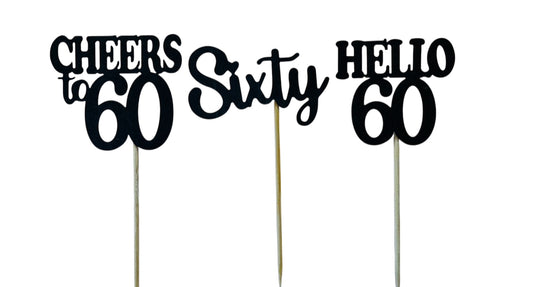 Mini 60th toppers
