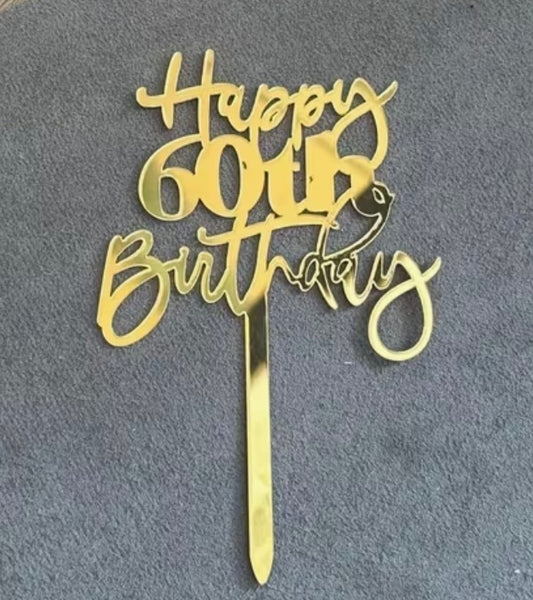 HAPPY 60th BIRTHDAY GOLD