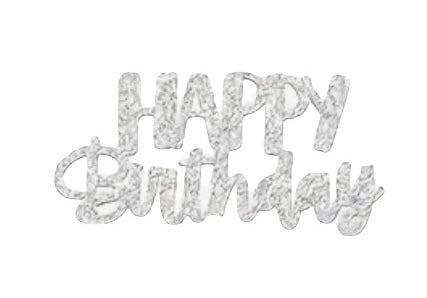 MINI HAPPY BIRTHDAY SILVER