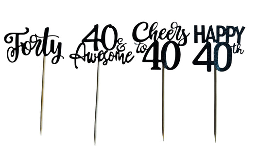 Mini 40th toppers